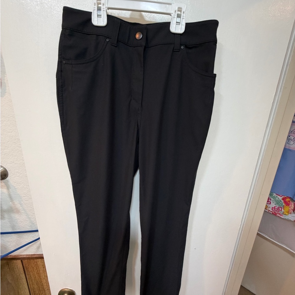 lululemon City Sleek 5 Pocket Wide Leg Highrise Pant - Size 29 - Black